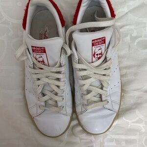 Adidas Stan Smith White and Red Sneakers
